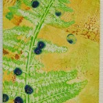 Fern gelatin print by Linda Germain, gelatin printmaker