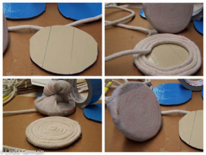 a handmade baren for printmaking without a press - Linda Germain