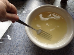stir to dissolve gelatin in boiling water - printmaking without a press