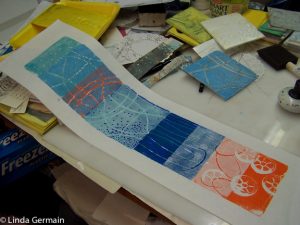 Multi Layered foam relief print - Linda Germain