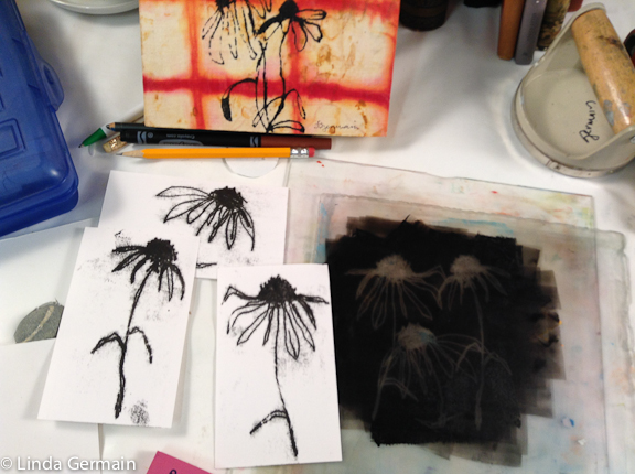 Loving Akua Intaglio ink for Trace Monoprinting - Linda Germain