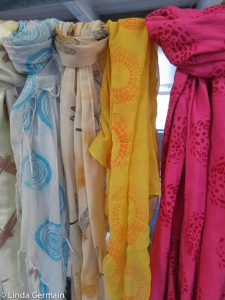 screen printed scarves by linda germain