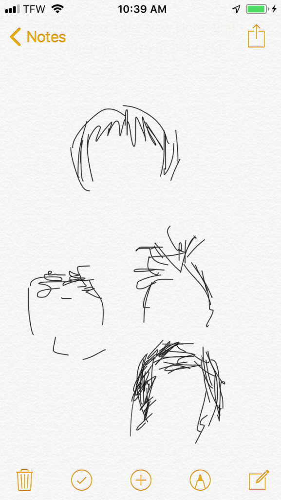 hair sketches can be fun