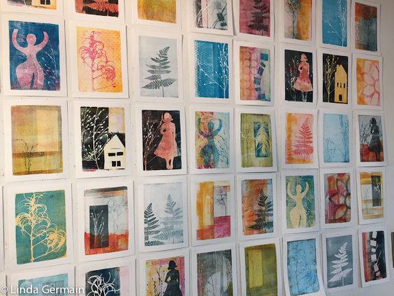 klasselærer Rejsebureau Footpad 100 Print Project - online printmaking class - Linda Germain