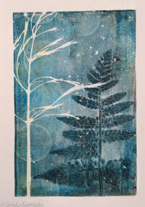 monotype fern print by linda germain