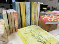 handmade books with double fan binding