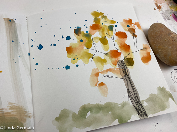Loose watercolors are another fun way to make trees