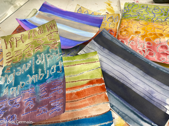 Index card collage papers